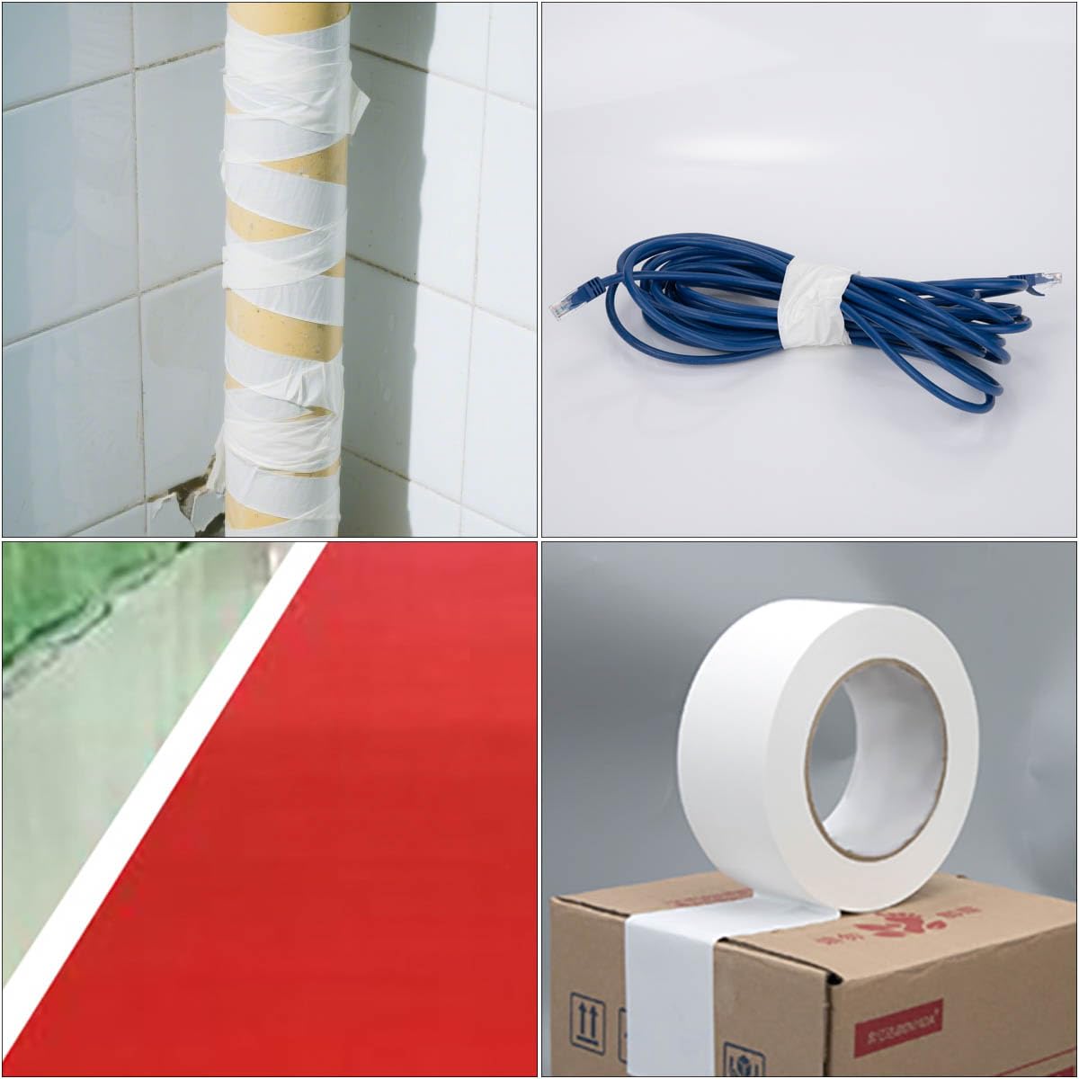 3Pack White Duct Tape Heavy Duty Waterproof Strong Adhesive Duct Tape Bulk for Indoor Outdoor Repairs Tear by Hand 60 Yards x 2 Inch Total