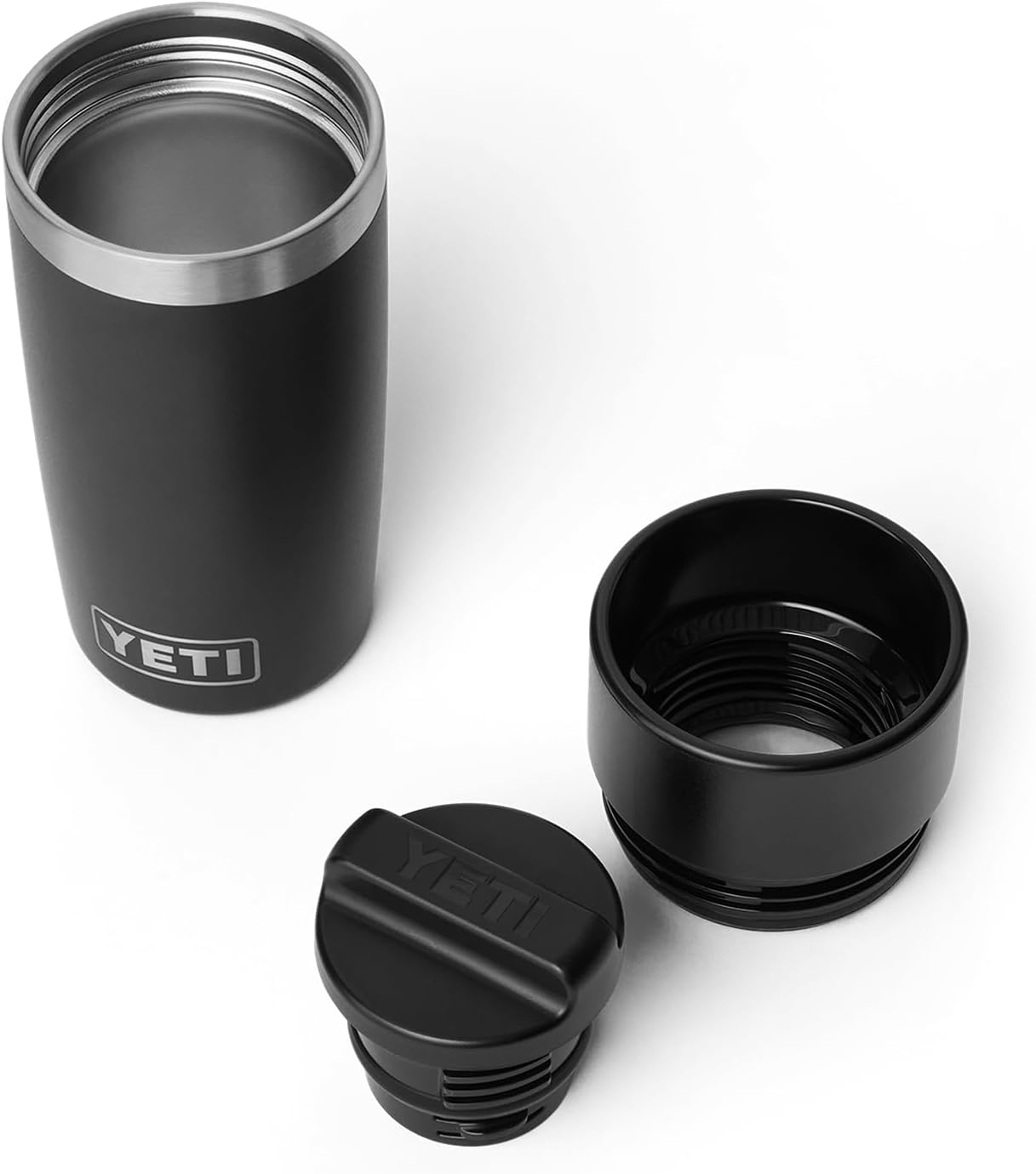YETI Rambler 12 oz Travel Bottle - Stainless Steel, Vacuum Insulated, Leakproof Cap | Black