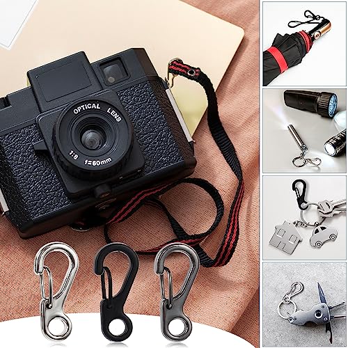 48PCS Mini Carabiner Clips - Zinc Alloy Keychain Hooks