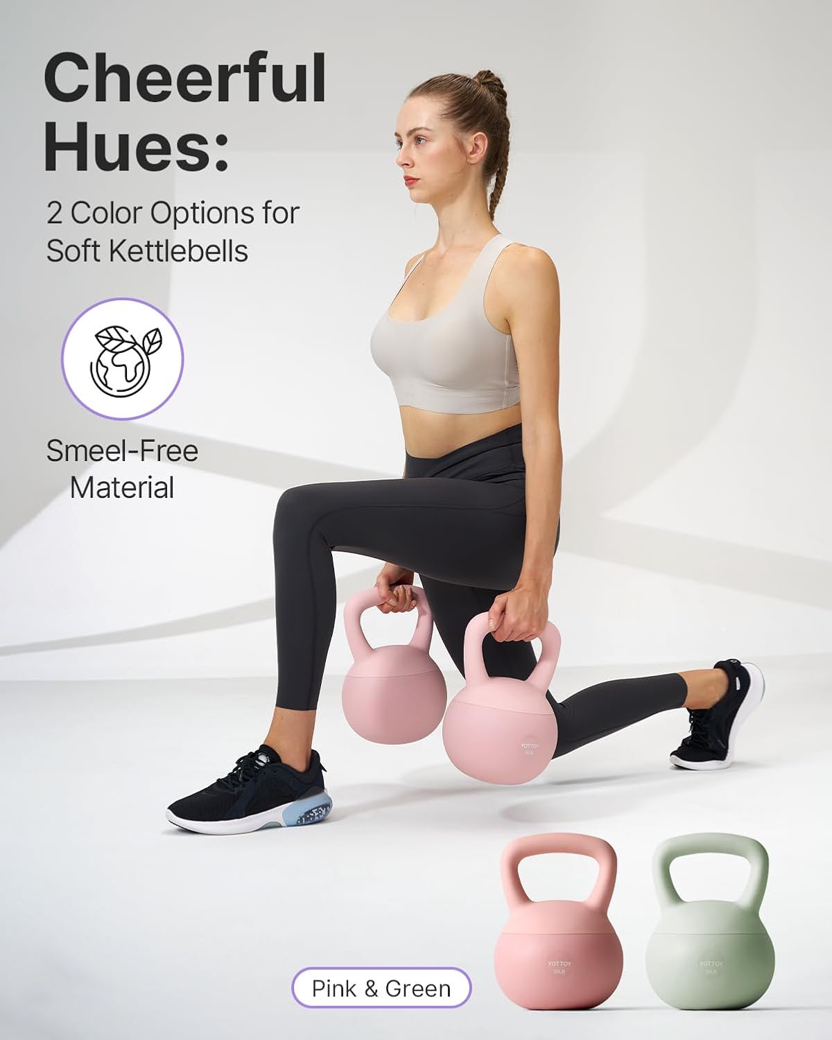 YOTTOY Soft Kettlebell - Anti-Slip Grip Weight for Safe Home Workouts | Perfect for Strength Training