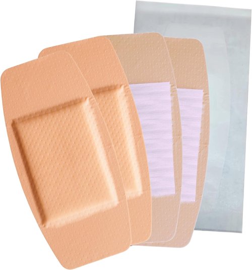 100 Extra Large Adhesive Bandage Patch – 2’’x4.5’’ Sterile Sheer Plastic Bandages Breathable & Flexible with Non-Stick Pad and 4 Sided Seal, Latex Free for First Aid Kit Wound Care (100)