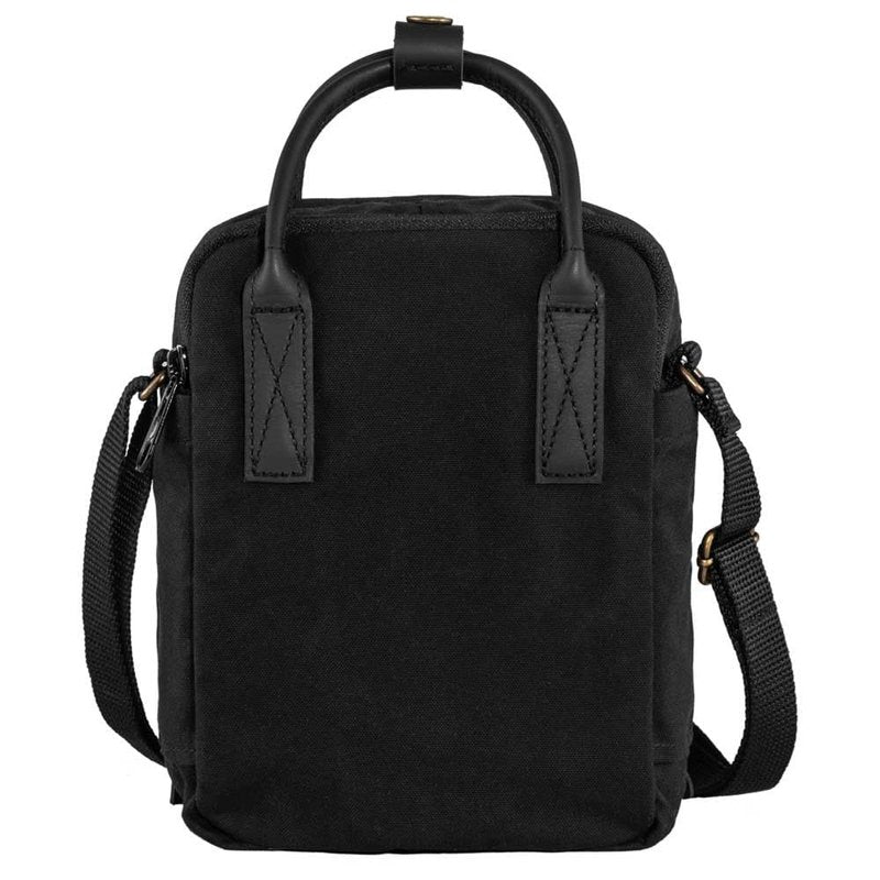 Fjällräven Kanken No. 2 Black Sling - Durable G-1000 Fabric, Premium Leather Details - Travel, Black, One Size