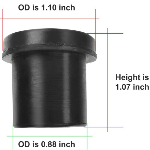 Huskey EZGO TXT Golf Cart Rear Leaf Spring Bushing Kit with 6X Sleeves and 12X Bushings Made of Long Lasting Rubber for 1996-Up. Replaces OEM Sleeve Part No#: 70289G02 and Bushing Part No#: 70291G0.