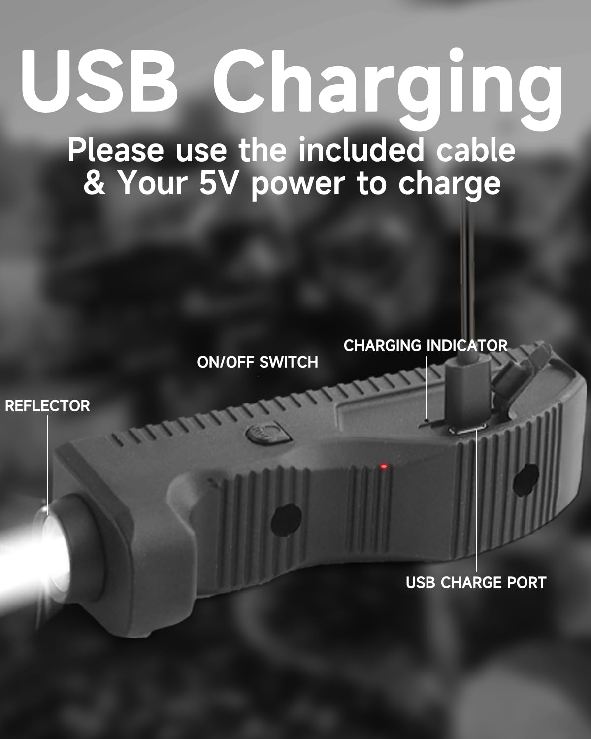 ZBULAR 1450 Lumens Flashlight Light,Dual Switch,Strobe Function,Easy to use,USB-C Rechargeable