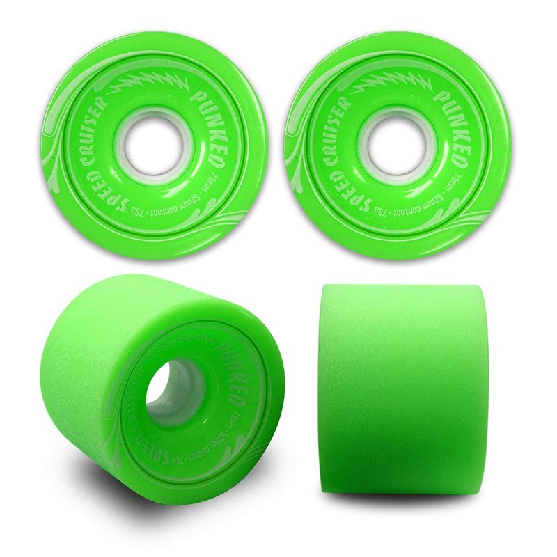 Yocaher Longboard Skateboard Trucks Wheels Combo Set 71mm Wheels + 7"/180mm Heavy Duty Aluminum Black Trucks, Bearing, Riser Pad, and Skateboard Longboard Cruiser Hardware