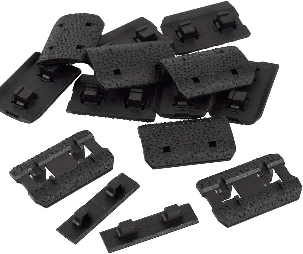 Skiennix Lightweight Ergonomic Polymer Rails - Pack of 12 | Sleek Black Design for Easy Handling