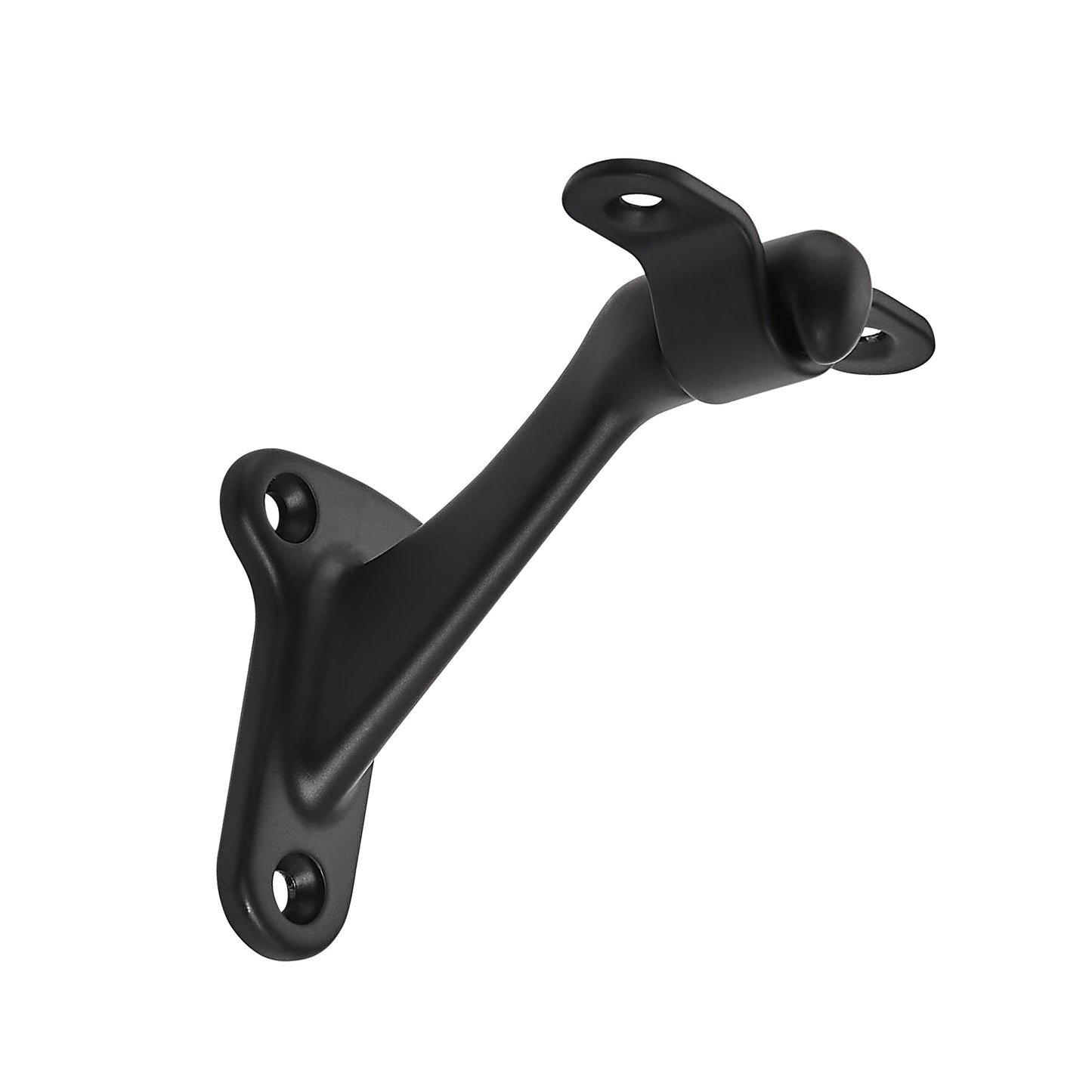 khtumeware 2 Pack 3 Inch Matte Black Hand Rail Bracket Heavy Duty Hardware for Stairways, Home or Office Stair Support Handrail Brackets