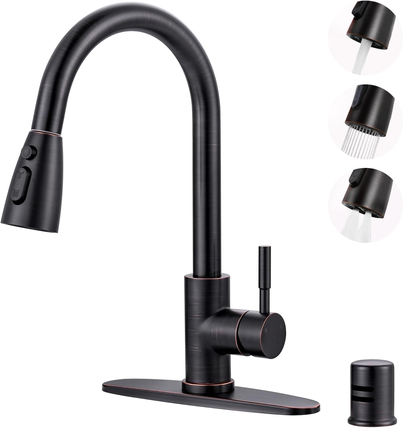 Stainless Steel Kitchen Faucet Combo with Water Filter - Brushed Nickel Sink Faucet for RO Systems