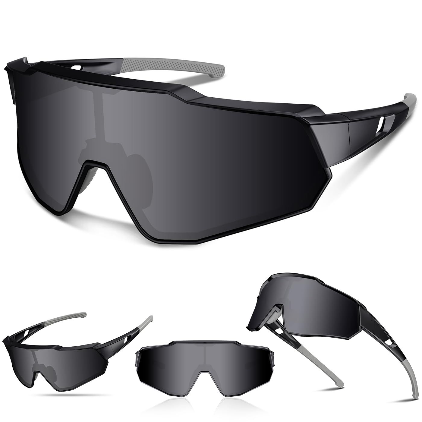 Polarized Sports Sunglasses for Men Women Youth Baseball Cycling Running Driving Fishing Tennis Golf Motor TAC UV400 TR90