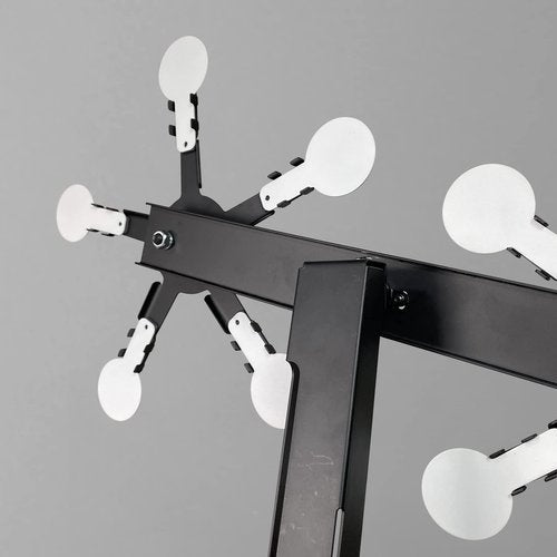 Atflbox Rotating Metal Dynamic Shooting Practice Target Stand with 10 Steel Plates for Pistol Airsoft BB Gun (Double Star)
