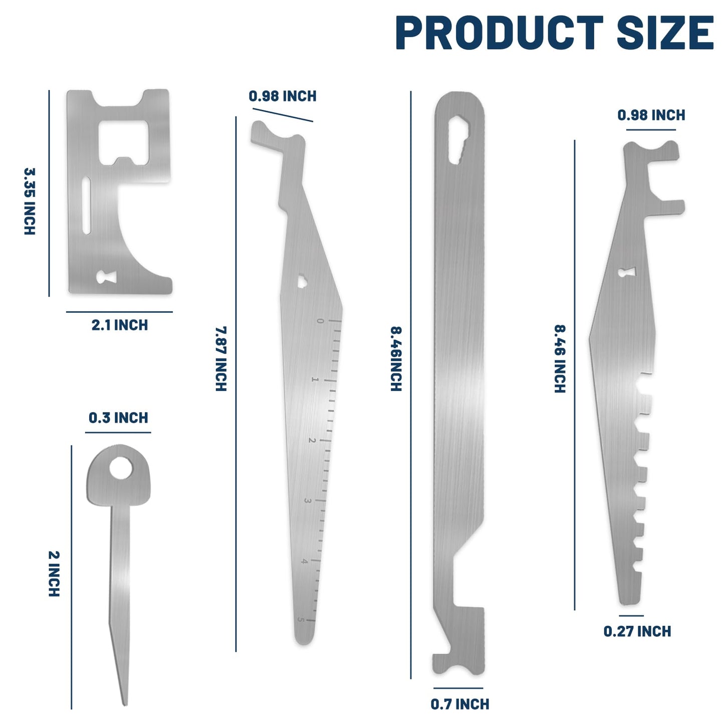 6Pcs Firefighting Tools, Multipurpose Leverage Tools, Spring Steel Multitools Pry Tool Set