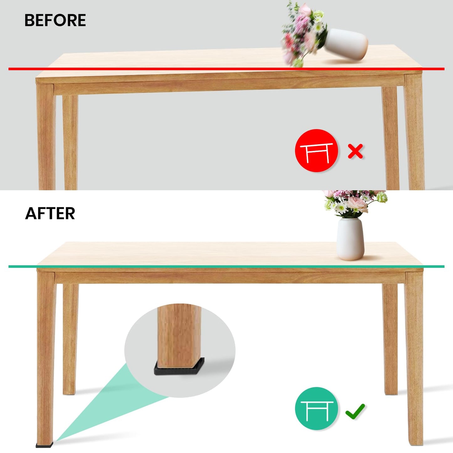 Composite Shims and Leveling Wedges (20pcs, 8.6"), Plastic Shims Wedges for Furniture Appliances, DIY Furniture Levelers, Easy to Snap Door Shims, Table Leveler, Window Shims, Toilet Shims