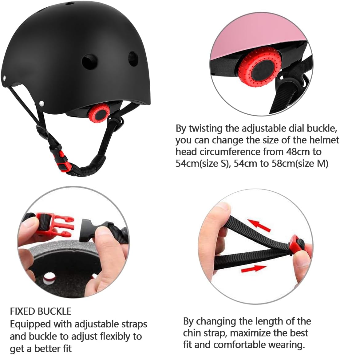 Skiennix Kids Bike Helmet - Adjustable Safety Helmet for Ages 2-14 with Protective Gear Set | Skateboard & Scooter Ready