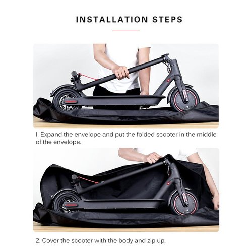 GLDYTIMES Electric Scooter Carrying Bag, E-SCooter Storage Transpot Bag, Foldable Waterproof Backpack Handbag, for Ninebot G30/ ES Xiaomi M365, 46x20.4x9.25 inch