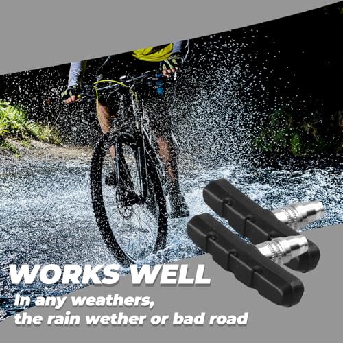 4 PCS Professional V-Brake Pads for Bicycles with Hex Wrench and Storage Box