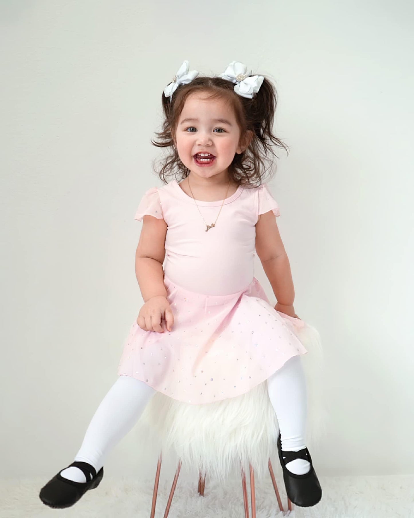 Stelle Girls' Ultra Soft Pro Dance Tight/Ballet Footed Tight(Toddler/Little Kid/Big Kid),BP+WT,L