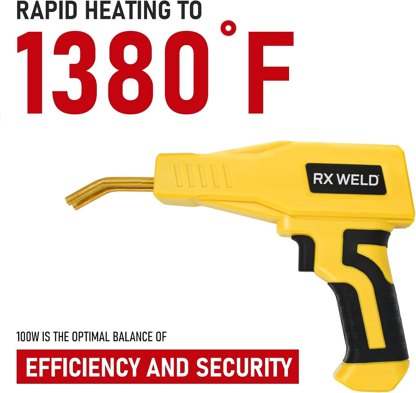 RX WELD 2-in-1 Plastic Welder Kit - 1000PCS Hot Stapler for Car Bumper & Toy Repairs