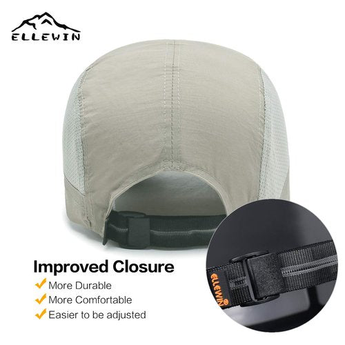 ELLEWIN 2 Pack Unisex Baseball Cap Foldable Sports Hat with UPF 50+ Runing Hat for Men and Women Dark Gray/Light Gray