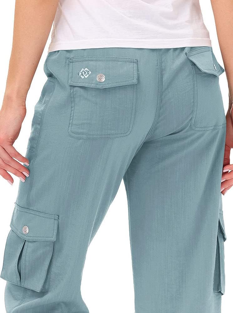 MoFiz Women's Capri Pants - Lightweight Casual Capris with Pockets for Hiking | Loose Fit & Dressy