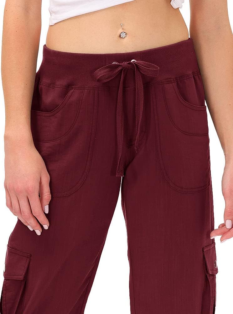 MoFiz Women's Capris - Lightweight Casual Pants with Pockets | Loose Fit Cargo for Hiking