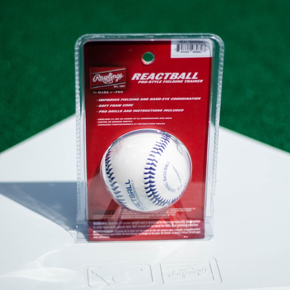 Rawlings Pro Style REACT Training Baseball - Enhance Skills with Superior Grip & Control