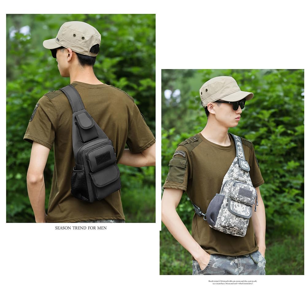 Sling Bag Crossbody Backpack for Men, Tactical Chest Shoulder Bags Daypack