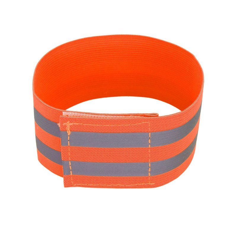 X AUTOHAUX 8pcs Reflective Bands for Arm Reflective Armbands High Visibility Night Cycling Riding Reflector Tape Straps Bracelet Orange