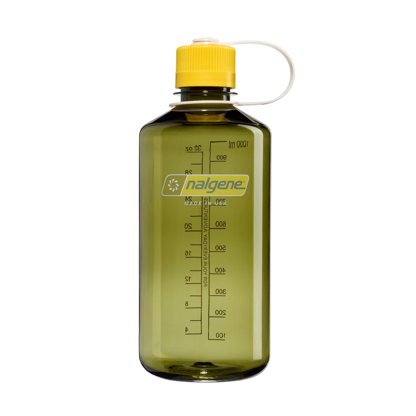 Nalgene 32 oz Narrow Mouth Water Bottle | BPA-Free, Durable & Leak Proof, Lghtweght for Hkng & Gym – Thrll & Moton, Ol Green w/Freesa