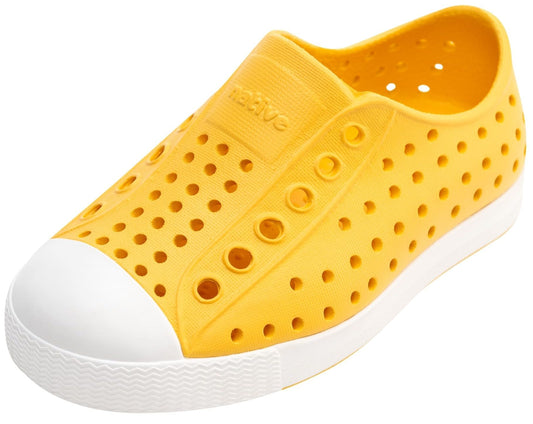 Native Shoes Unisex-Kids Jefferson Sneakers, Pollen Yellow/Shell White, 2 Little Kid