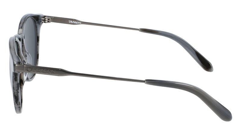 Dragon Hype Oval Sunglasses, Matte Black/Lumalens Smoke
