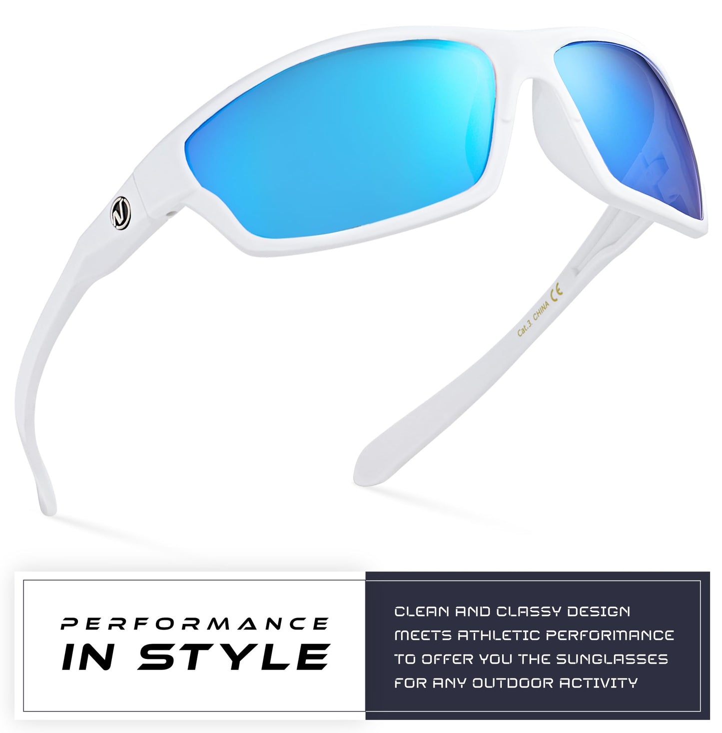 Nitrogen Polarized Wrap Around Sport Sunglasses for Men Women UV400 Driving Fishing Running Sun Glasses