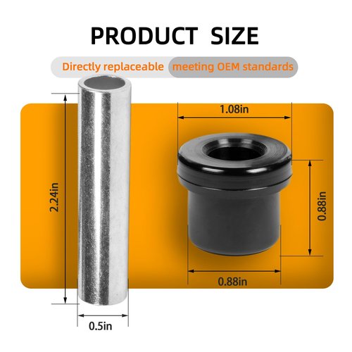 Front & Rear Leaf Spring Bushing Kit for Club Car DS Golf Cart (1981-Up DS) Replace 1012303, 1015583