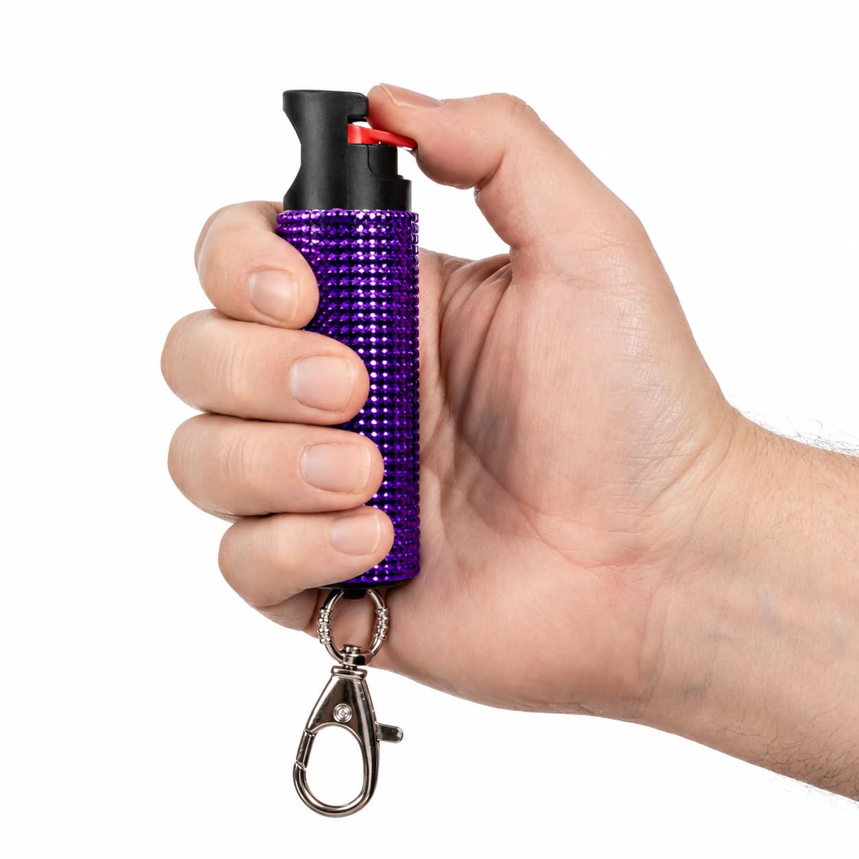 BURN Pepper Spray for Women Men Self Defense, Max Strength - 0.67 fl oz Fashionable Monochromatic Design, Purple