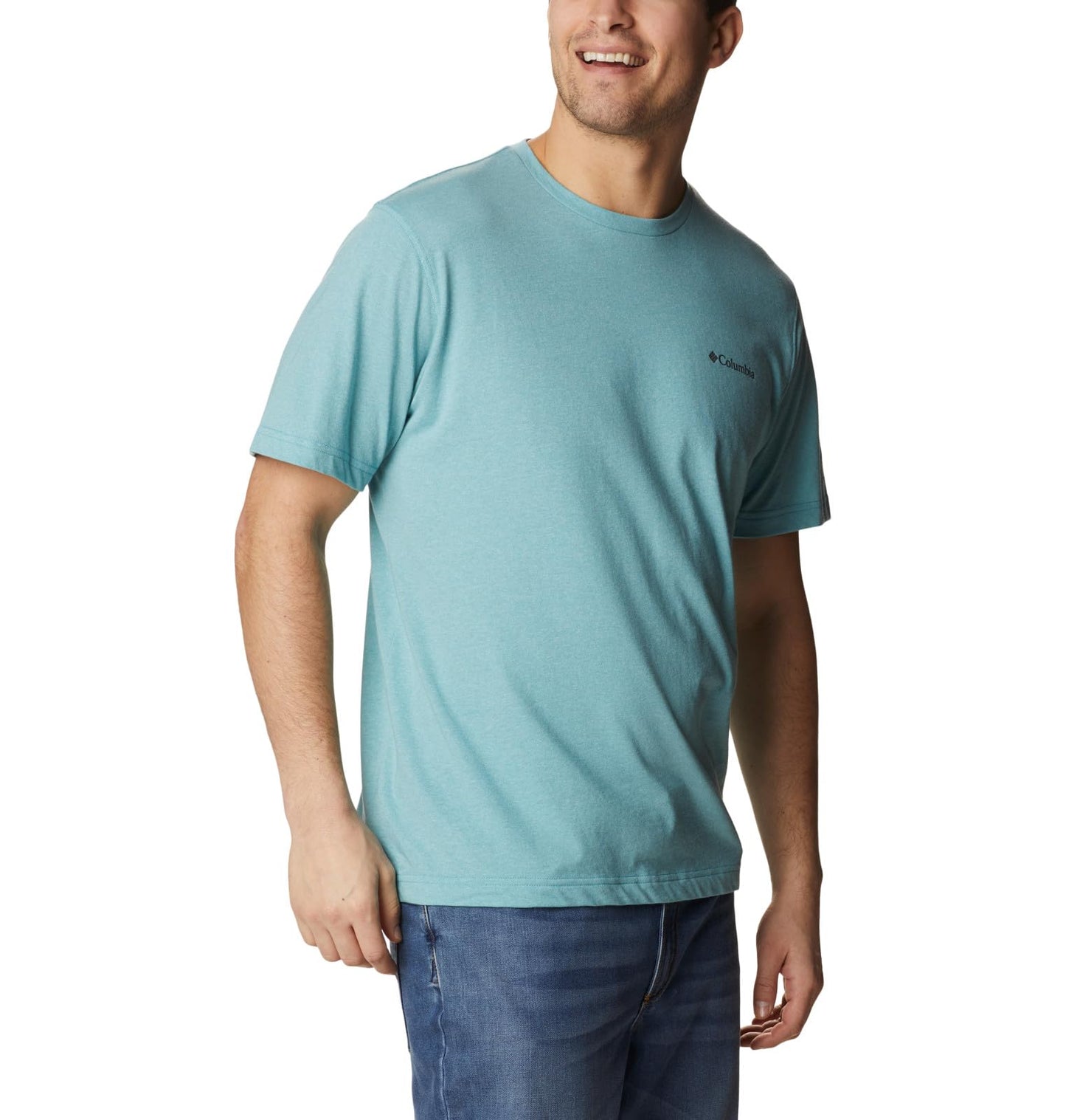 Columbia Men's Thistletown Hills Short Sleeve, Shasta Heather, Medium