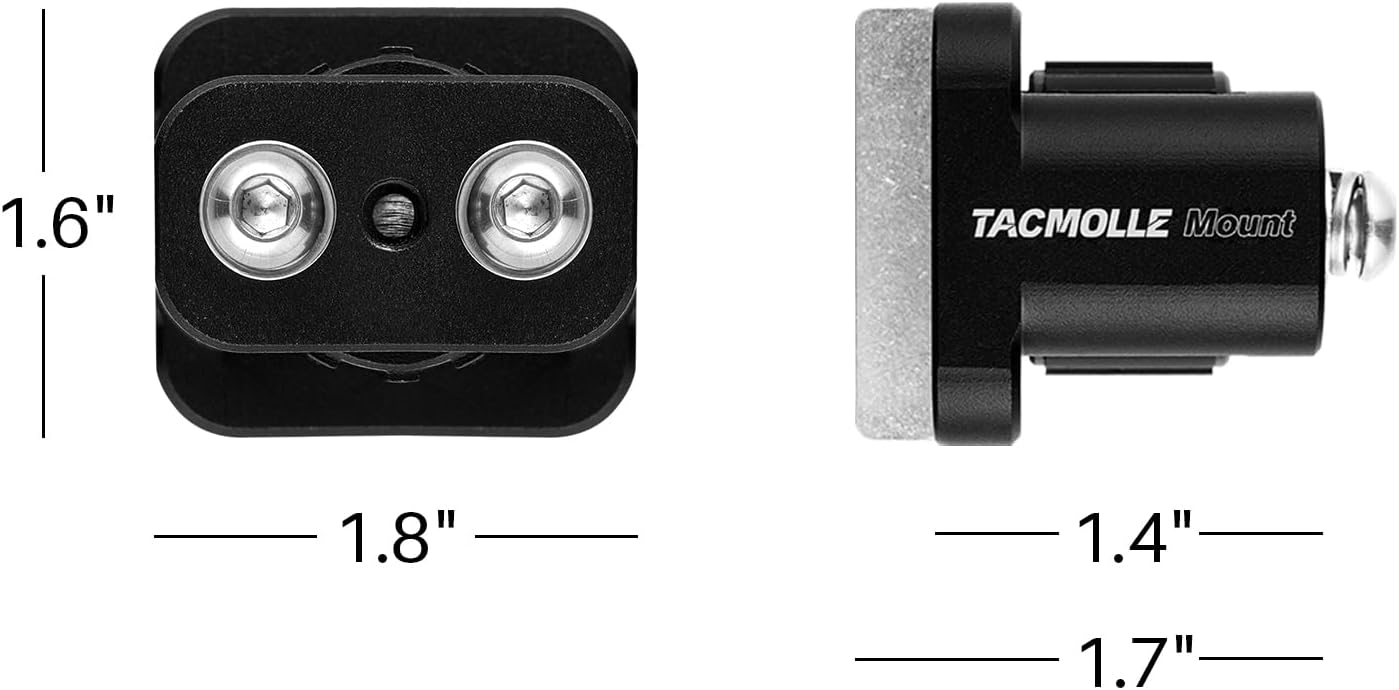MOLLE Panel Mounting Brackets - 2-Pack Adapter for Fire Extinguisher & Gun Rack Accessories