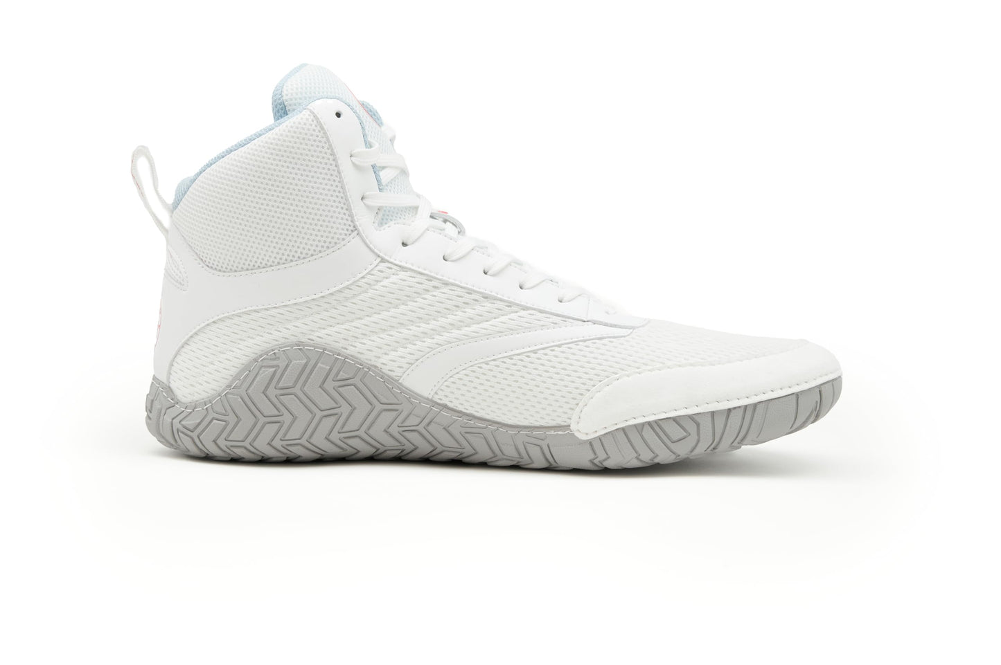 Gymshu Wrestling & MMA Training Shoe Zero Drop | High-Top Ankle Support | Grappling, Crossfit, Strength Training White