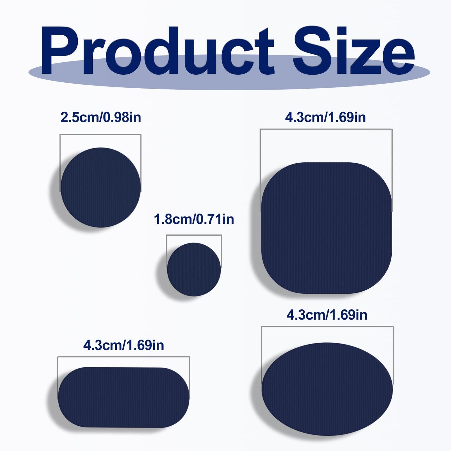Self-Adhesive Nylon Patches Tent Repair Kit – Outdoor Gear Tenacious Repair Tape, 45pcs Waterproof Fabric Patches for Clothes, Tent, Down Jacket, Backpack, Navy