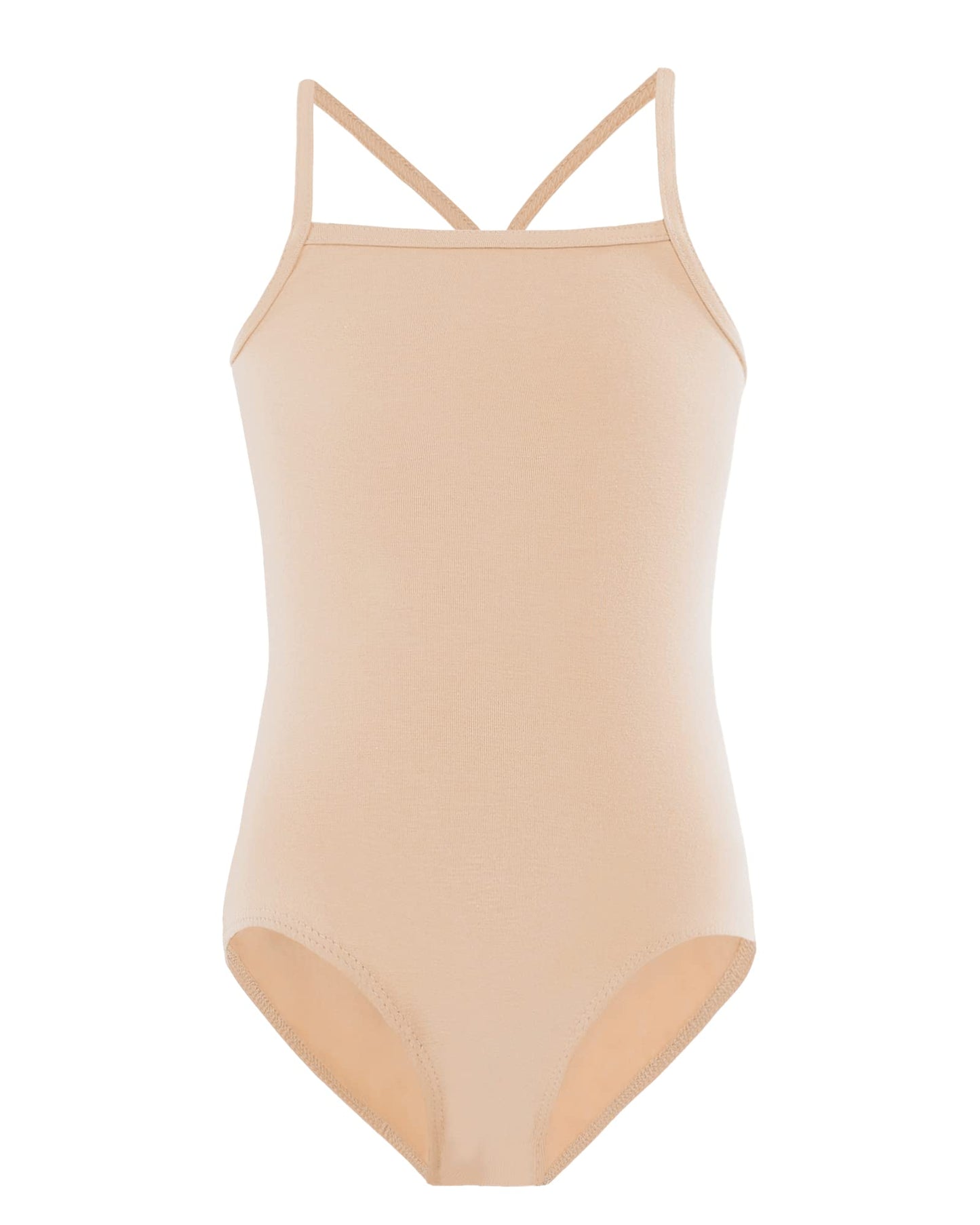 Nokecina Dance Leotard for Girls 9-10 Years Old Nude Camisole Undergarment Kids Crossover Straps Summer Tank Top