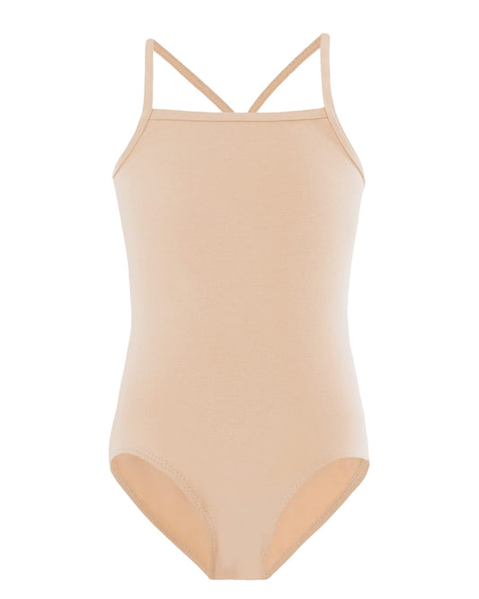Nokecina Dance Leotard for Girls 9-10 Years Old Nude Camisole Undergarment Kids Crossover Straps Summer Tank Top