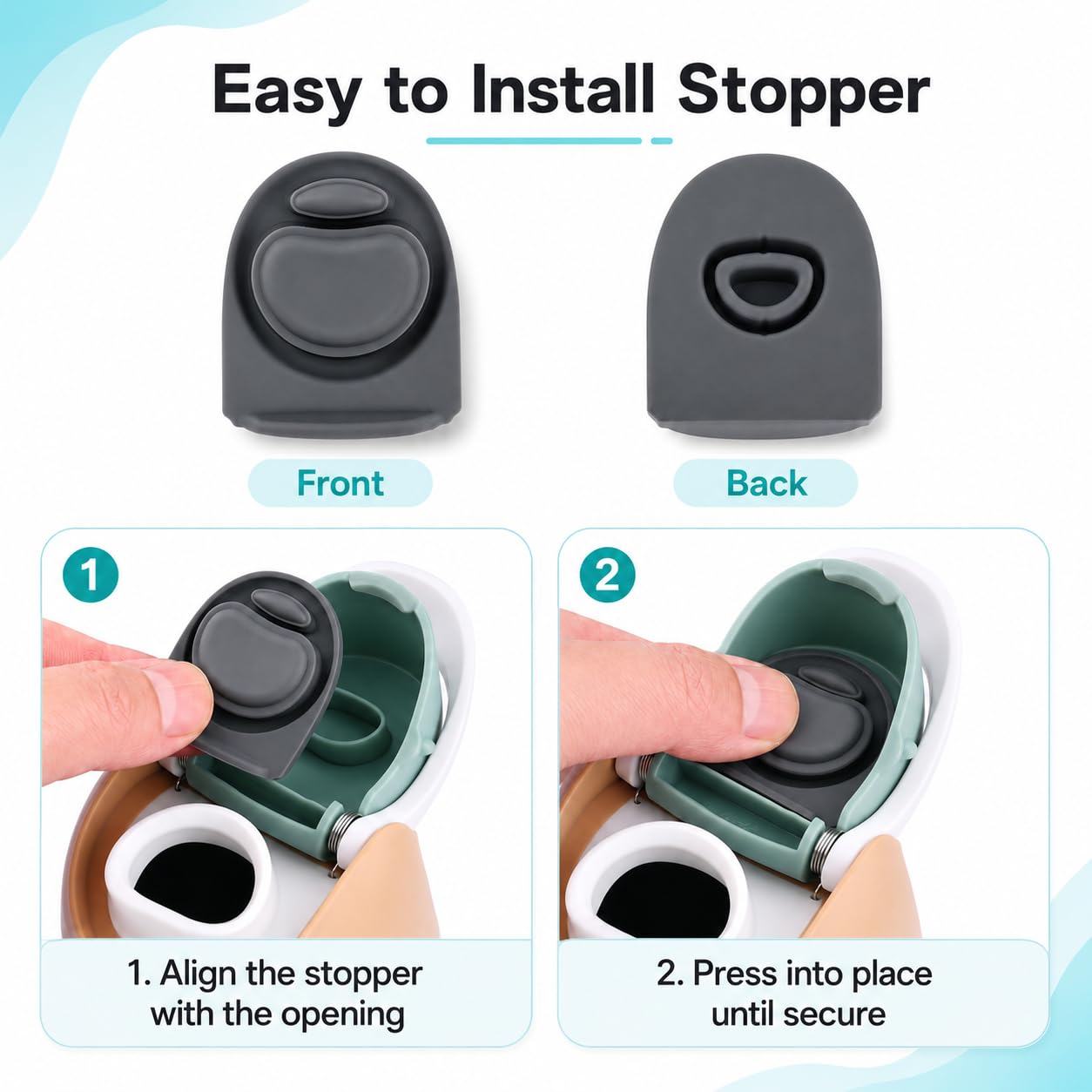 Joshey Rubber Seal Replacement Gasket Stopper Set for Owala FreeSip 24/32oz