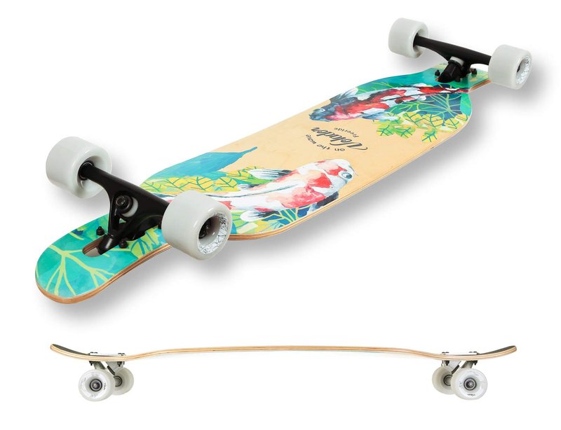 VOLADOR Urban Freeride Pro Longboard| Adaptive Cruiser 42inch| North America Maple| Camber Concave Drop Through Longboard Complete| Setup for Urban Commuting (Meditation)