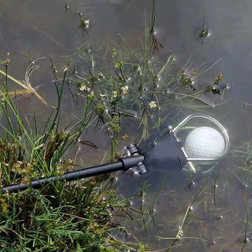 Aquadalus 15 feet Club Golf Retriever for Water, Telescopic Retriever with Headcover, Stainless Telescopic Extendable Golf Ball Retriever