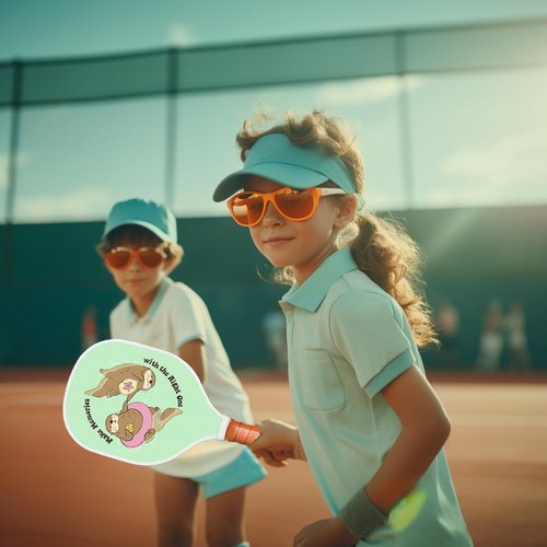 Xenia's Gifts Pickleball Paddle, Wood Pickleball Racket with Ergonomic Designed Non-Slip Grip, Ideal for Beginners, Pros, and Kids (Turquoise & Azure, 4 Paddles)
