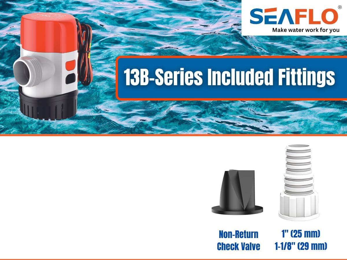 SEAFLO 800 GPH Automatic Water Sensing Bilge Pump - 12V 13B Series for Reliable Marine Use