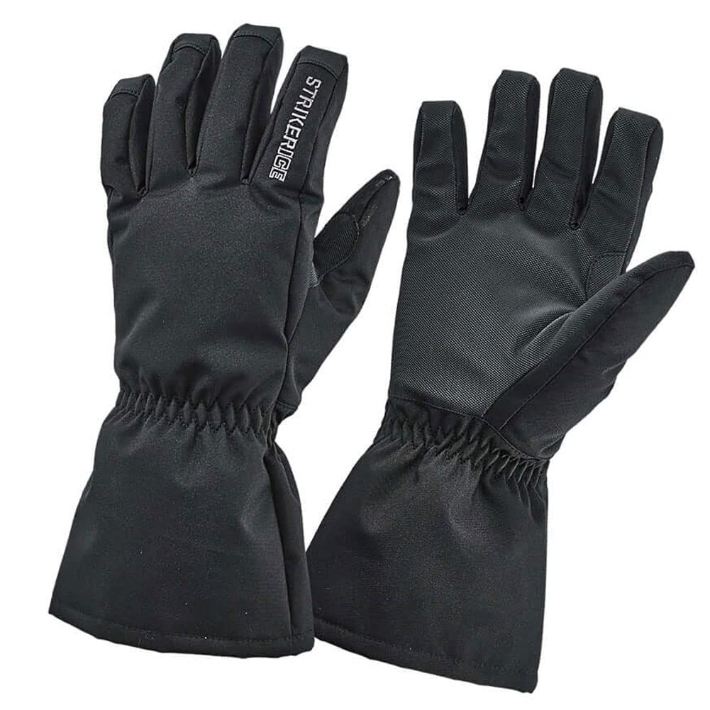 Striker Trekker Rugged Waterproof Breathable Insulated Outdoor Ice Fishing Gloves, Black, X-Large