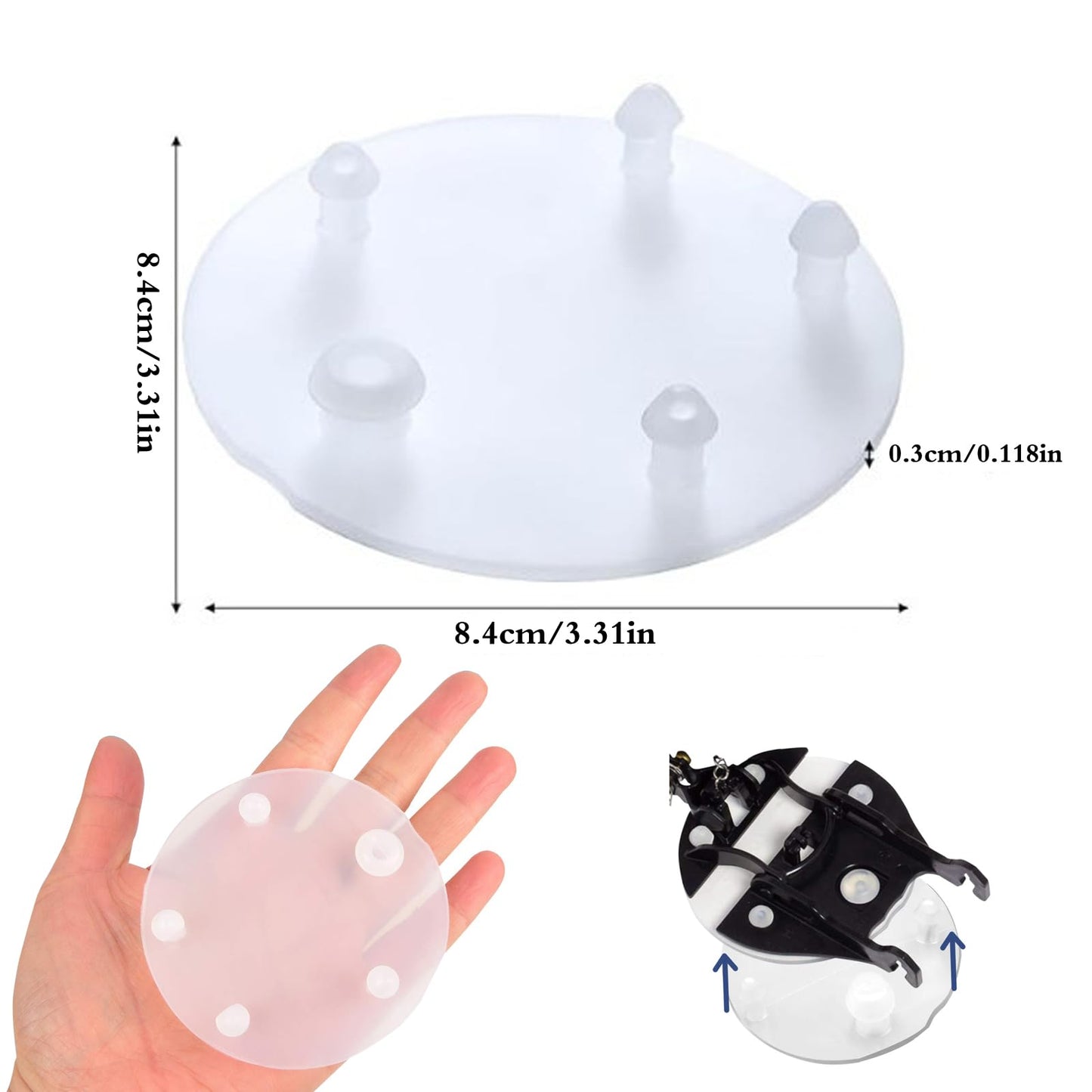 Replacement for Vormax Toilet Tank Silicone Flapper Seal Gasket 3'' - Fit for American Standard 7381424-100.0070A (4 Pack)