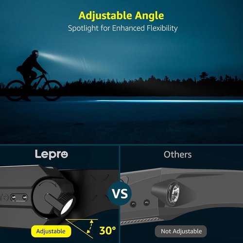 Lepro Headlamp - Super Bright Rechargeable LED Headlight with 230° Wide Beam & Motion Sensor | Waterproof, 5 Modes