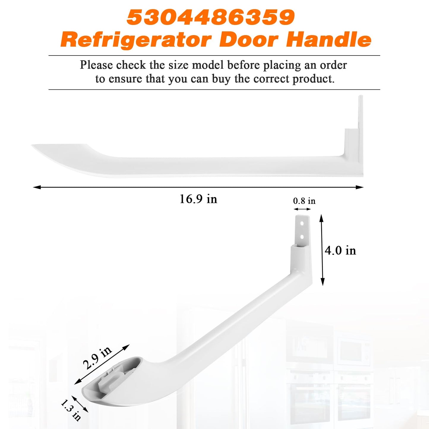 Blutoget 5304486359 5304506469 Refrigerator Door Handle Slope Left 1 Pack Fit for Frigidaire Refrigerator FFTR1814QW4A FFTR1821QW0 FFTR1821QW1 LFTR1814LWK- Replaces 5304504507 242059501 242059504