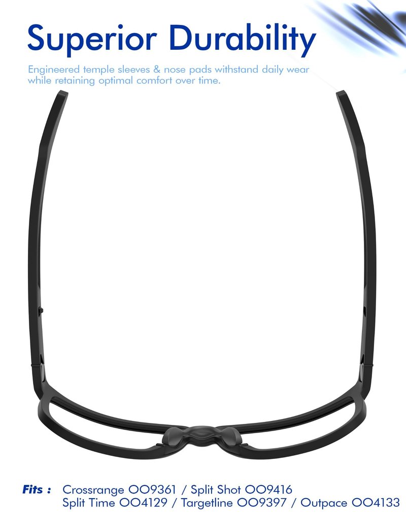 SAUCER Replacement Nose Pieces Pads for Oakley Split Shot OO9416 | Split Time OO4129 | Targetline OO4129 | Crossrange Patch R XL OO9361 Sunglasseses - Standard Grey