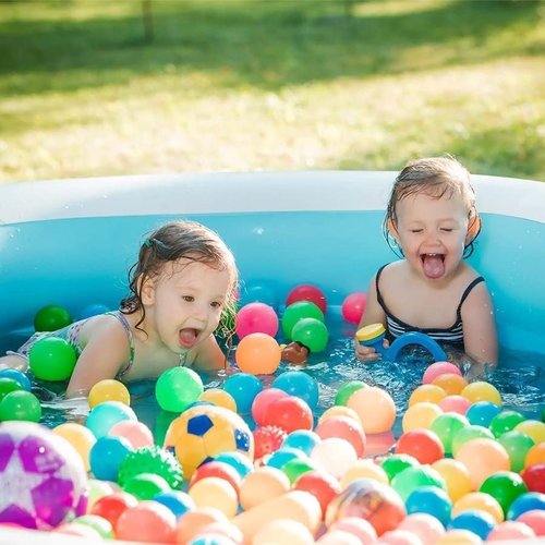 Ball Pit Balls by [Brand Name] - Crush Proof Plastic, 100 Pcs, 5.6 cm, Perfect for Toddlers with Mesh Bag